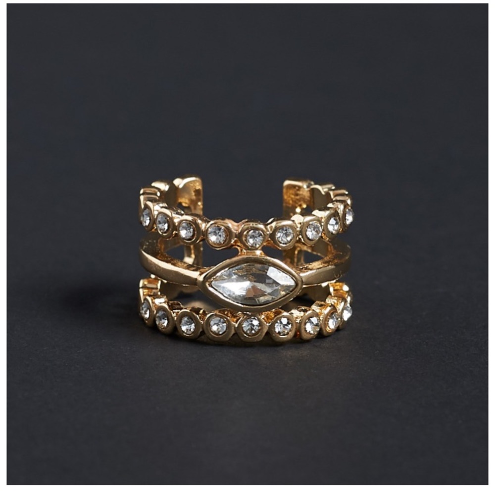 Luv AJ Exclusive Marquis Diamond Disc Ring